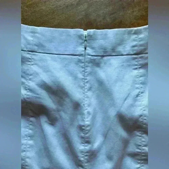 J. Crew White Pencil Skirt | 00 | Cotton Midi Skirt - Picture 6 of 8